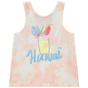 Camiseta sin mangas efecto tie & dye con espalda cruzada para niña  Main Camiseta sin mangas efecto tie & dye con espalda cruzada para niña