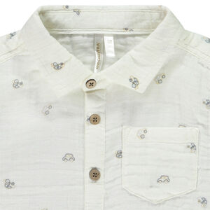 Camisa de manga larga con estampado de coches para bebé niño 