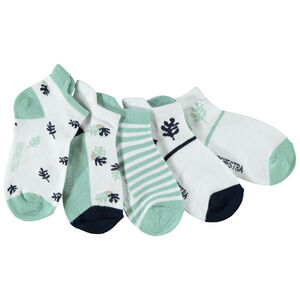Pack de 5 pares de calcetines cortos con lengüeta niño 