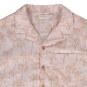 Chemise manches courtes imprimé palmiers et poche pour garçon 