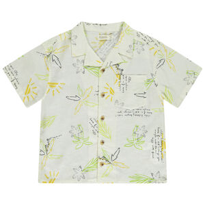 Camisa manga corta estampado palmeras para niño 