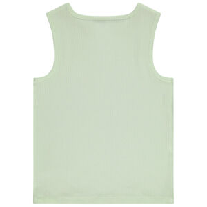 Camiseta sin mangas canalé con abertura niña 