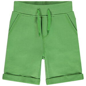 Bermudas de felpa unicolor con cintura elástica niño 