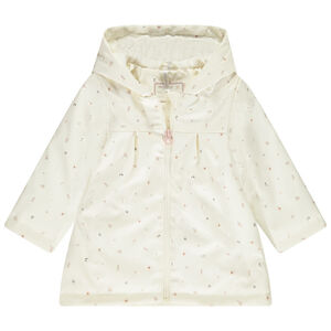 Parka impermeable con estampado de flores para bebé niña 