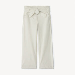 Pantalon palazzo en velours côtelé et ceinturé pour fille  Main Pantalon palazzo en velours côtelé et ceinturé pour fille