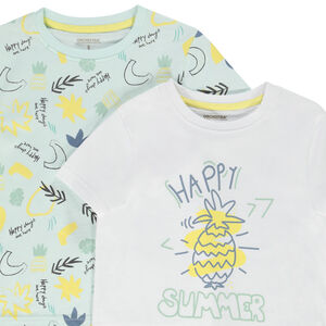 Pack de 5 camisetas de manga corta de jersey con estampado niño 