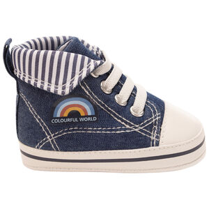 Zapatillas altas suaves efecto vaquero para bebé niño 