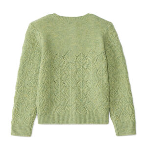 Gilet fille en tricot fantaisie boutonné 