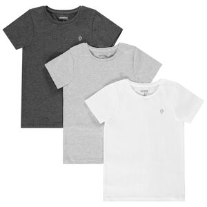 Lot de 3 maillots de corps manches courtes en jersey pour garçon Main Lot de 3 maillots de corps manches courtes en jersey pour garçon