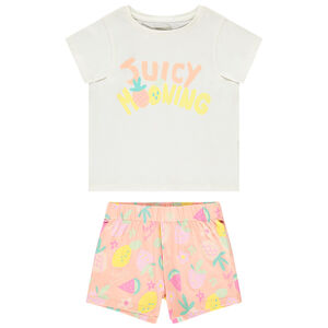 Conjunto de pijama corto con motivos de frutas para niña  Main Conjunto de pijama corto con motivos de frutas para niña