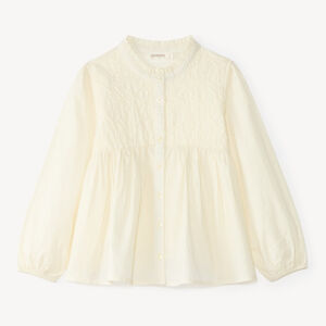 Chemise manches longues fille à broderie fantaisie 