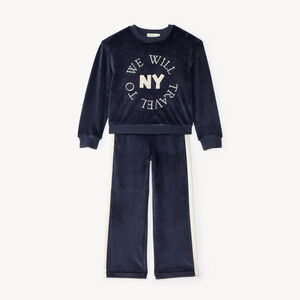 Conjunto de chándal de terciopelo para niña 