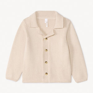 Chaqueta de punto de manga larga con cuello de solapa para bebé niño 