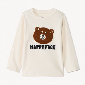 T-shirt manches longues à broderie effet bouclette pour bébé garçon 