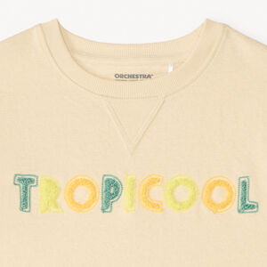 Camiseta sin mangas de jersey con bordado tipo rizo para niño 