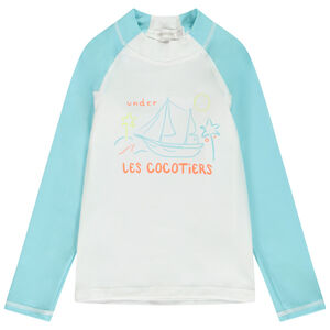 Camiseta manga larga anti-UV SPF 50+ print voilier para niño 