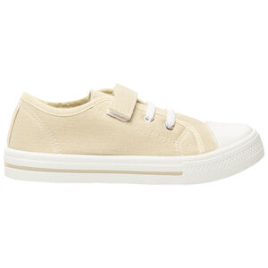 Zapatillas bajas de lona con cordones elásticos y velcro para niño 