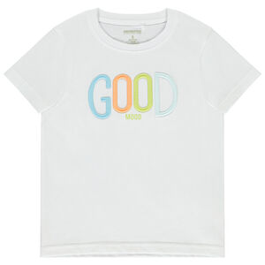 Camiseta de manga corta con bordado 3D para niño 