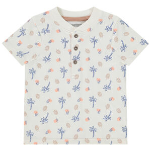 Polo manga corta estampado palmeras para bebé niño 