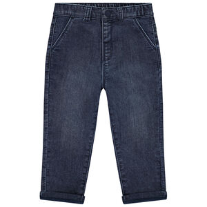 Vaqueros lisos con estampado fantasía para bebé niño 