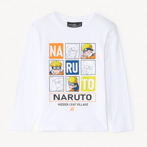 T-shirt manches longues uni print Naruto pour garçon   Main T-shirt manches longues uni print Naruto pour garçon