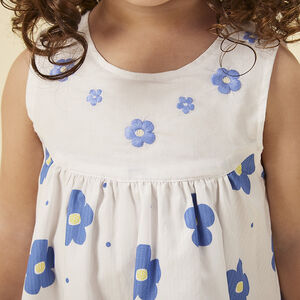 Vestido sin mangas estampado flores para bebé niña 