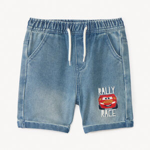 Bermudas de mezclilla con bordado de Flash McQueen de Cars de Disney para bebé niño 