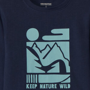 Camiseta de manga larga estampada para niño 