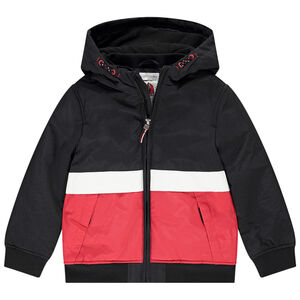 Coupe-vent color block en twill avec doublure micropolaire pour garçon Main Coupe-vent color block en twill avec doublure micropolaire pour garçon