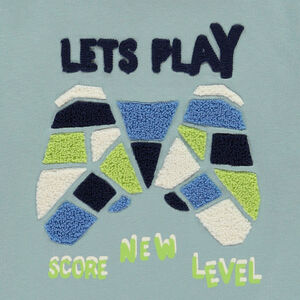 Camiseta de manga larga con estampado de bucles para niño 