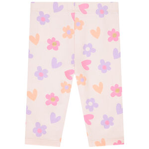 Pantalón corsario de jersey con estampado fantasía para bebé niña 
