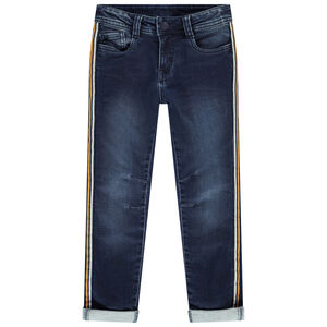 Jeans denim avec bandes sur le côté pour garçon Main Jeans denim avec bandes sur le côté pour garçon