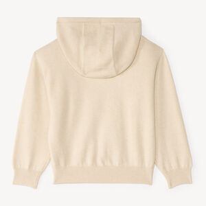 Sudadera con capucha de niña en punto Milano 