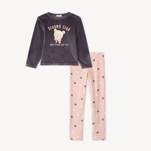 Pijama de 2 piezas de sherpa para niña 