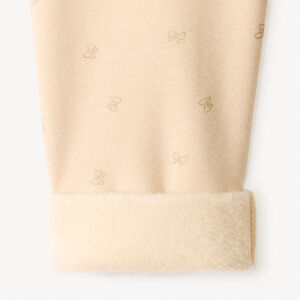 Pantalón jogging de molleton con estampado de lazos con purpurina para bebé niña 