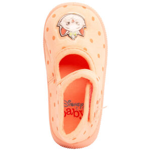 Patucos de terciopelo con estampado de lunares y personaje Marie Disney para bebé niña 