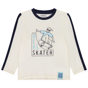 Camiseta de manga larga con estampado de fantasía de skate para niño 