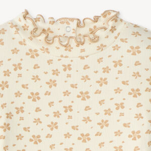 Jersey de cuello alto para niña bebé con estampado floral 