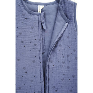 Saco de dormir TOG 2 con estampado de corazones en gasa de algodón  Main Saco de dormir TOG 2 con estampado de corazones en gasa de algodón