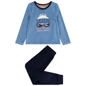 Pyjama 2 pièces en velours avec visuel pour garçon Main Pyjama 2 pièces en velours avec visuel pour garçon