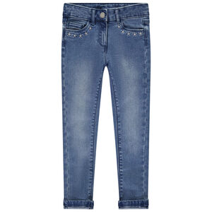 Jeans slim efecto denim polar para niña  Main Jeans slim efecto denim polar para niña