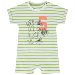 Combinaison courte rayé en coton print Simba Disney pour bébé garçon 