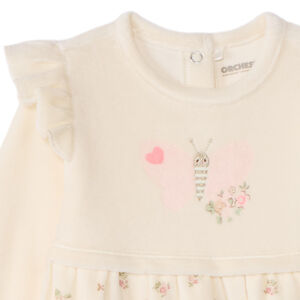 Pelele de terciopelo efecto 2 en 1 con estampado de flores para bebé niña 