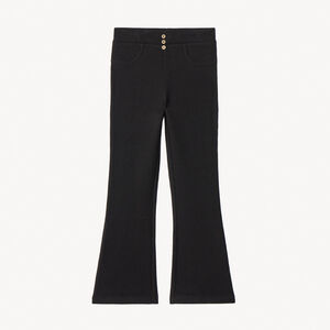 Legging évasé effet côtelé uni pour fille  Main Legging évasé effet côtelé uni pour fille