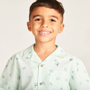 Camisa de manga corta estampada de coco niño 