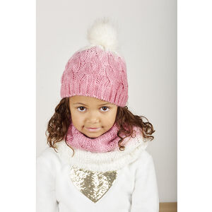 Conjunto de gorro + cuello en punto tie & dye niña 