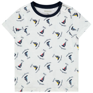 Camiseta manga corta motivo barcos 