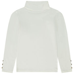 Camiseta de cuello alto de jersey liso para niña  Main Camiseta de cuello alto de jersey liso para niña