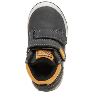 Botines efecto cuero con cierre de velcro y cuello contrastante 