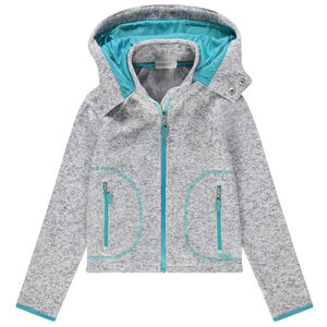 Chaqueta de esquí de polar jaspeada con bolsillos con cremallera  Main Chaqueta de esquí de polar jaspeada con bolsillos con cremallera
